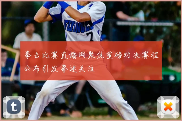 拳击比赛直播网聚焦重磅对决赛程公布引发拳迷关注